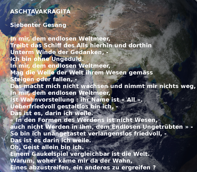 ASCHTAVAKRAGITA de Siebebter Gesang background earth