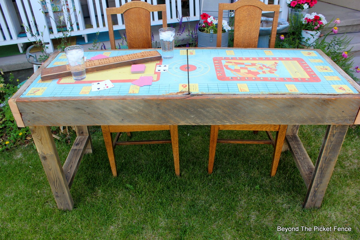Beyond The Picket Fence Vintage Game Table