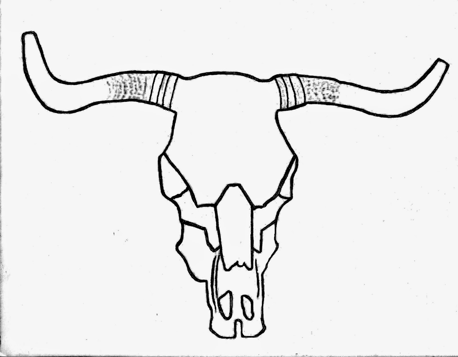 RODEO ACTIVITY AND GAME PAGES: Cow Skull Coloring Page By Dancing