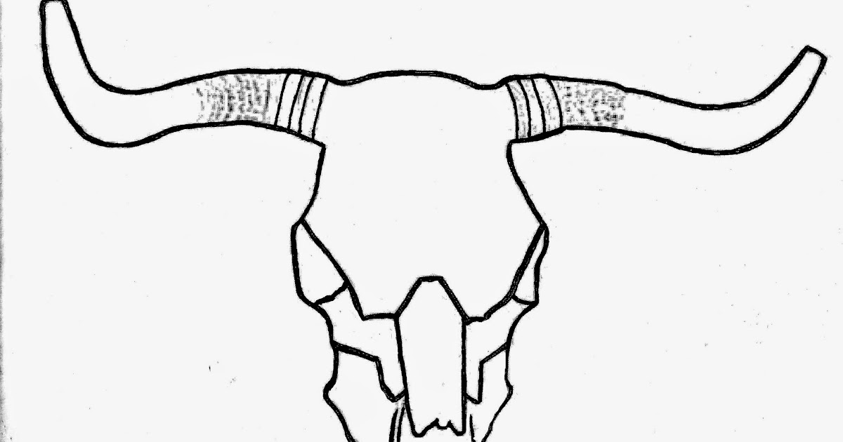 RODEO ACTIVITY AND GAME PAGES: Cow Skull Coloring Page By Dancing ...