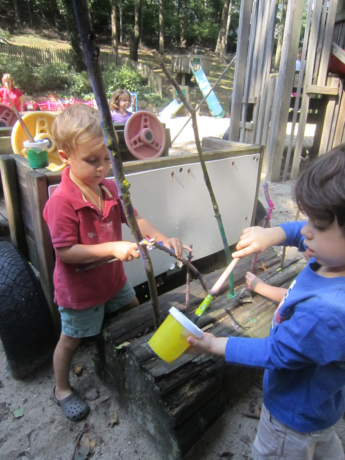 Playfully Learning Painting Sticks