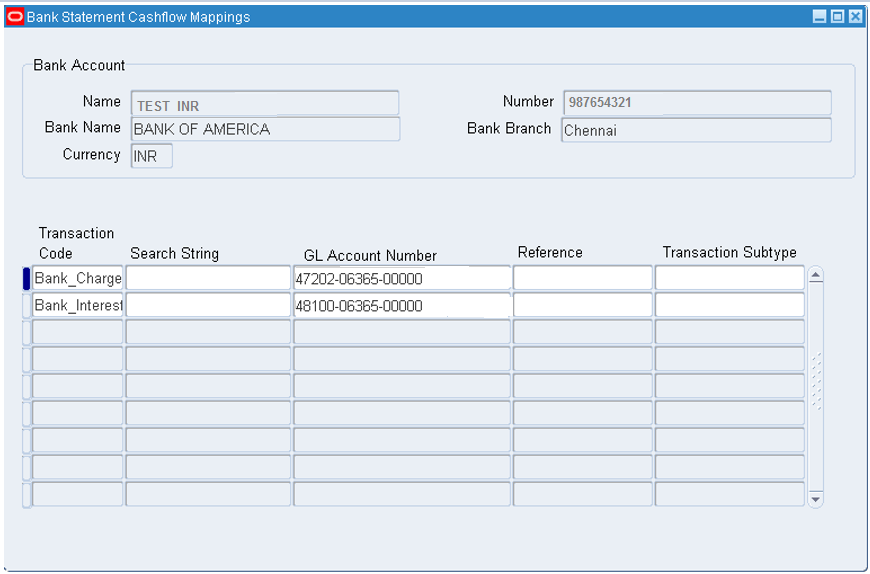 Oracle Apps Oracle Cash Management Setups