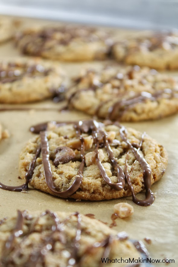 Whatcha Makin' Now? Peanut Butter Heath Cookies