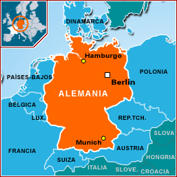 Mapa Europa Alemania