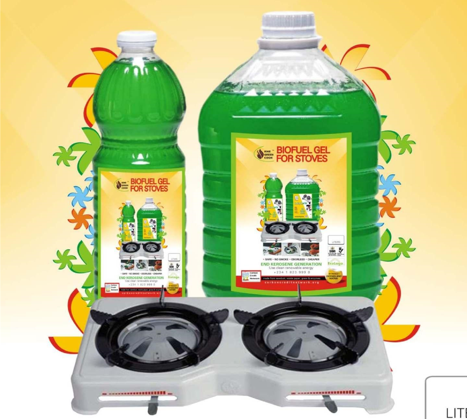 Biofuel gel and Kike cook stove