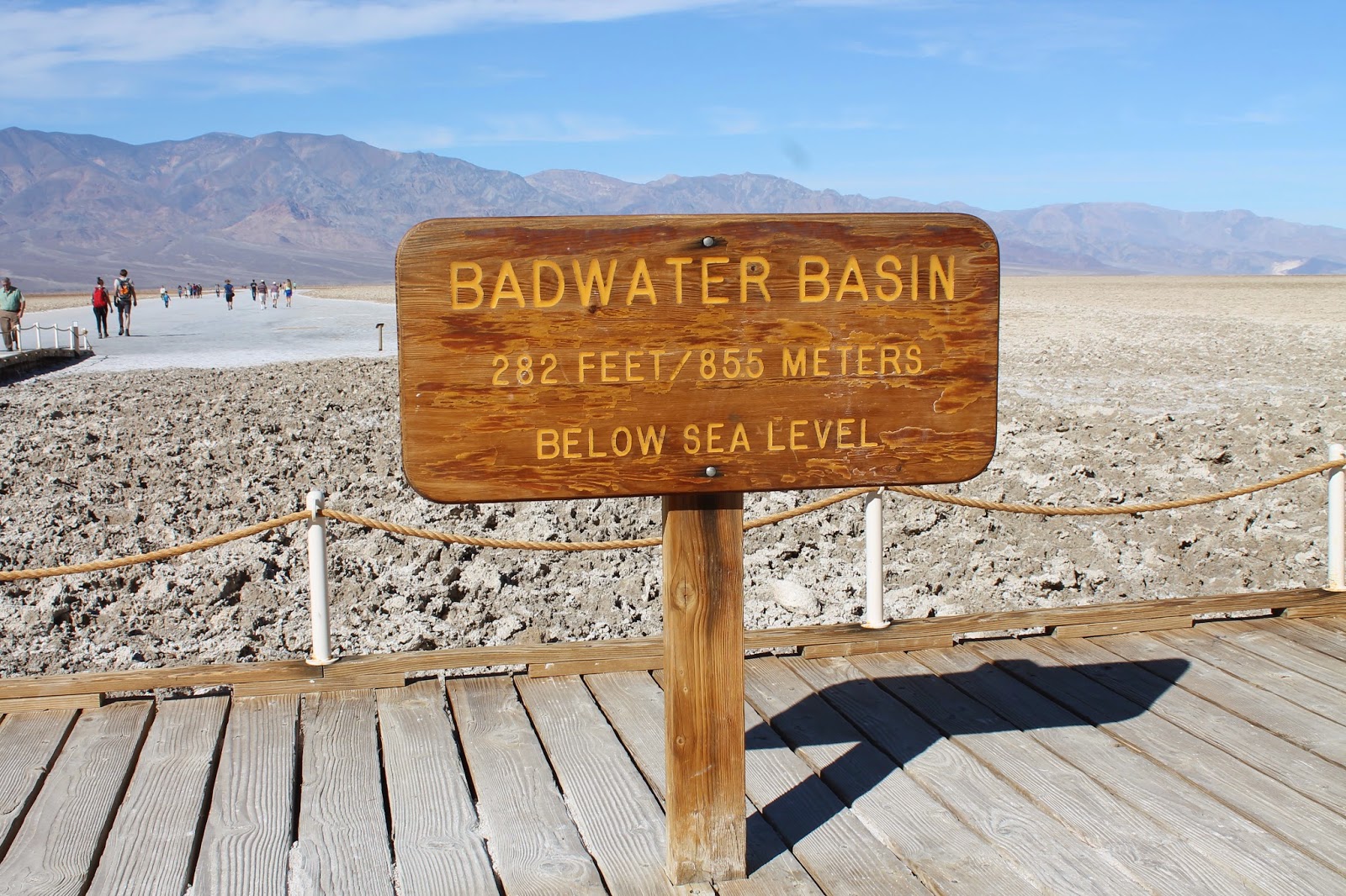 Lowest Point in North America at 282 Feet Below Sea Level Badwater