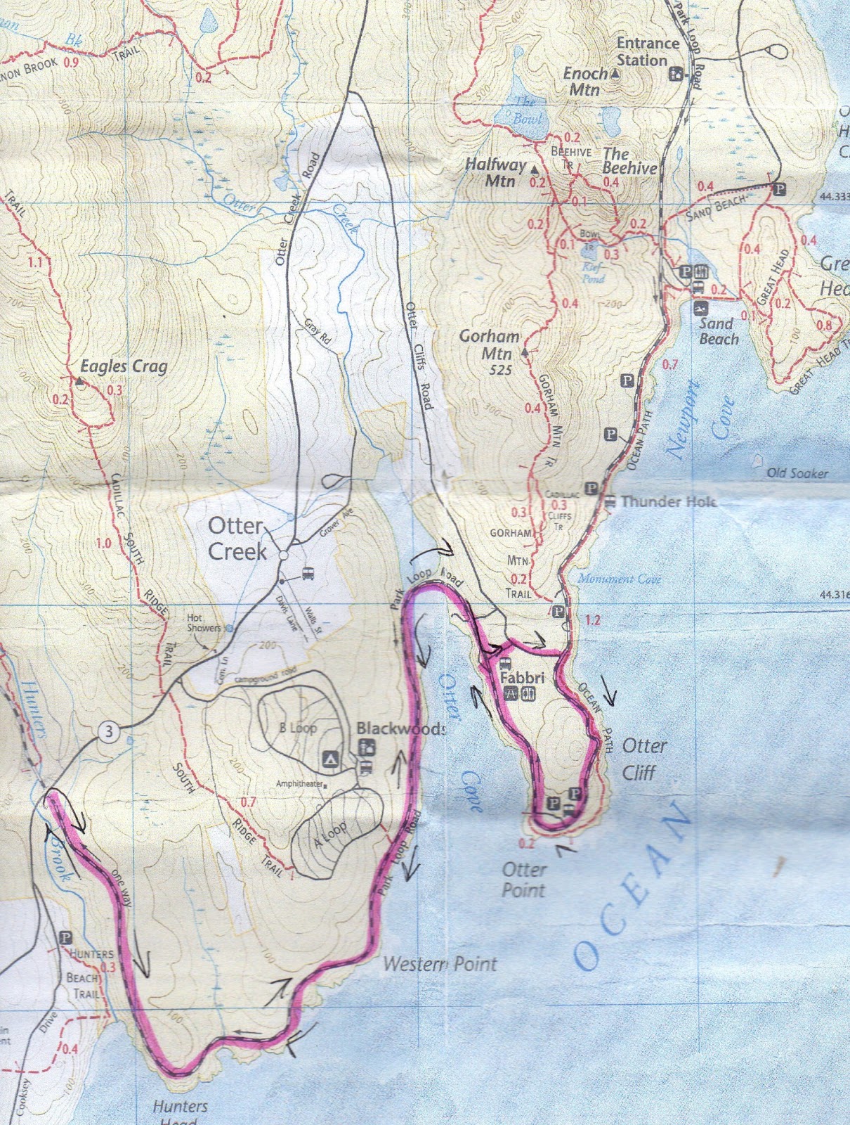 Hiking in Maine with Kelley 2/11/13 Park Loop Road Acadia