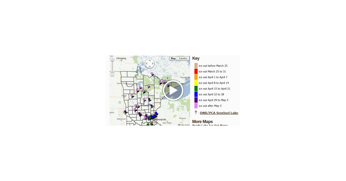 The Oil ConunDRUM Lake iceout dates earlier and earlier