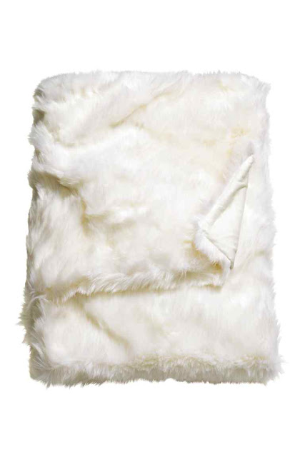 Manta de pêlo H&M Manta branca fofinha