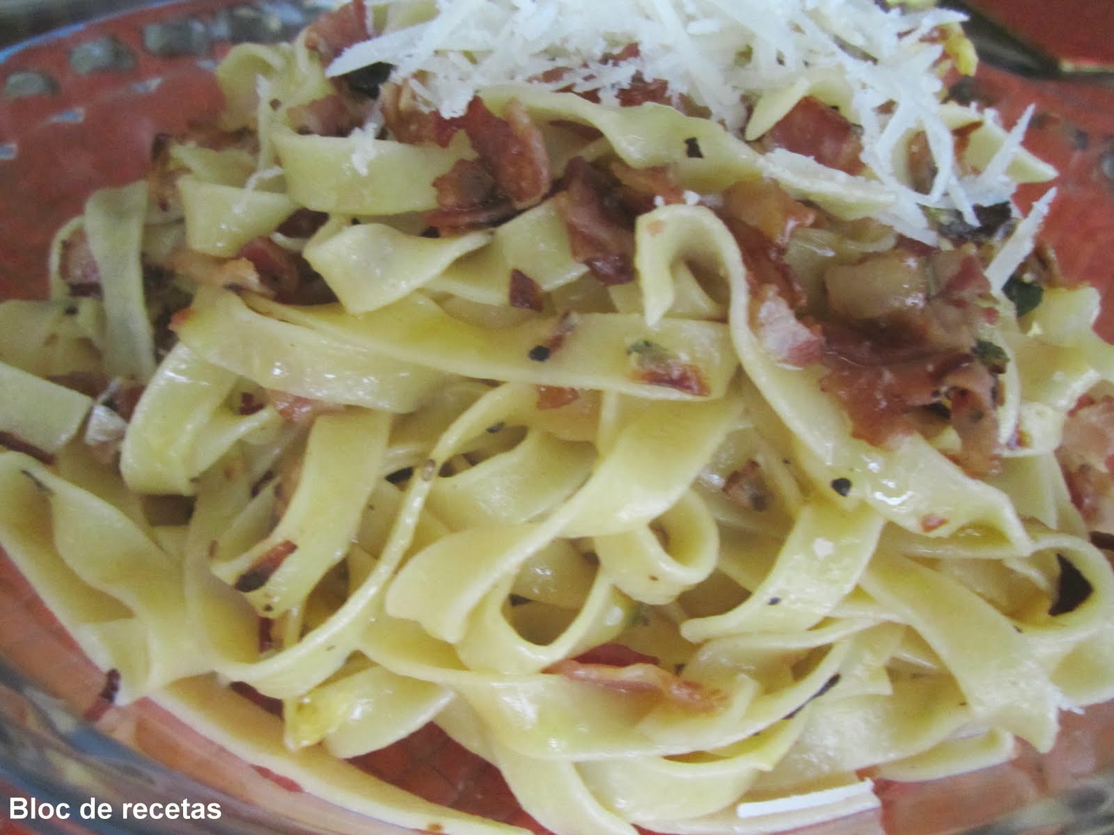 Bloc de recetas Pasta Carbonara