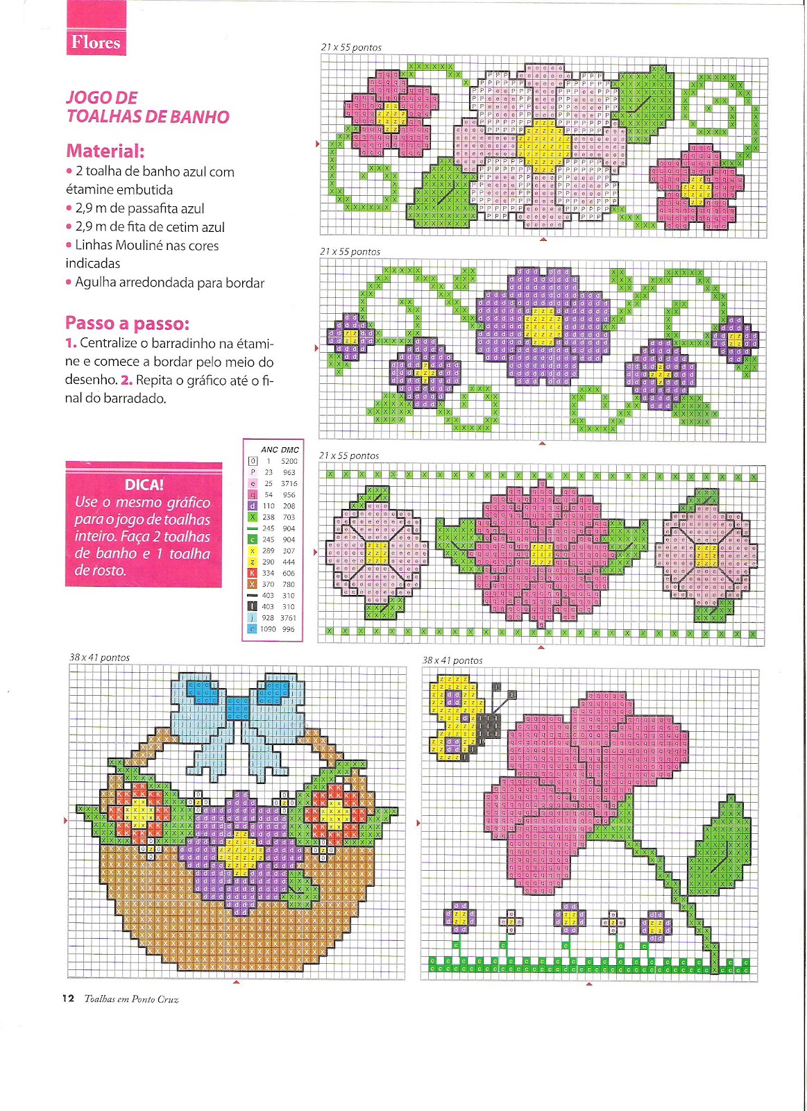 Lila Crafts Studio By Liliane Fogaca Graficos Em Ponto Cruz Flores Flores, passaros e borboletas (fotos: lila crafts studio by liliane fogaca