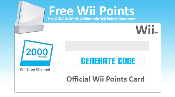 Free Wii Points Generator Unlock Code Free Wii Points Generator Unlock Code
