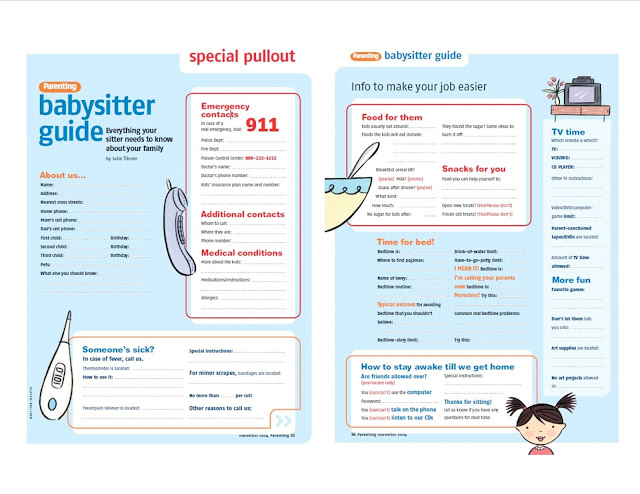 info for babysitter antal