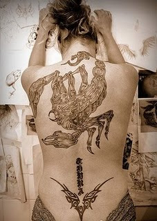 designs scorpion tattoo for girl