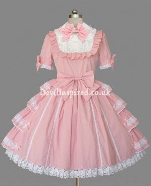 Pink and White Bow Sweet Lolita Dress