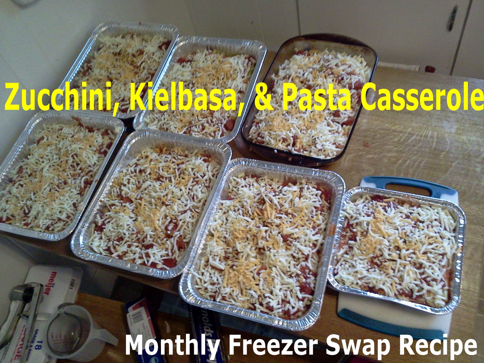 Leading Them To The Rock Zucchini, Kielbasa, and Pasta Casserole