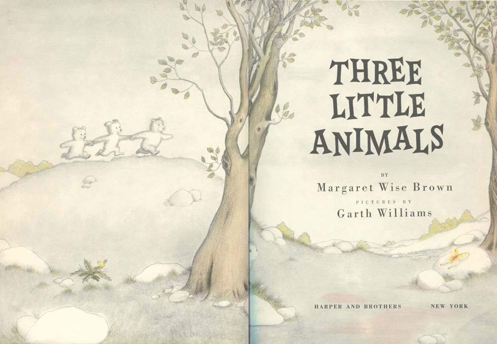 Sweet Juniper's Vintage Kids Books: Garth WIlliams and Margaret Wise Brown's Heartbreaking Forgotten Masterpiece: Three Little Animals (First Edition, 1956)