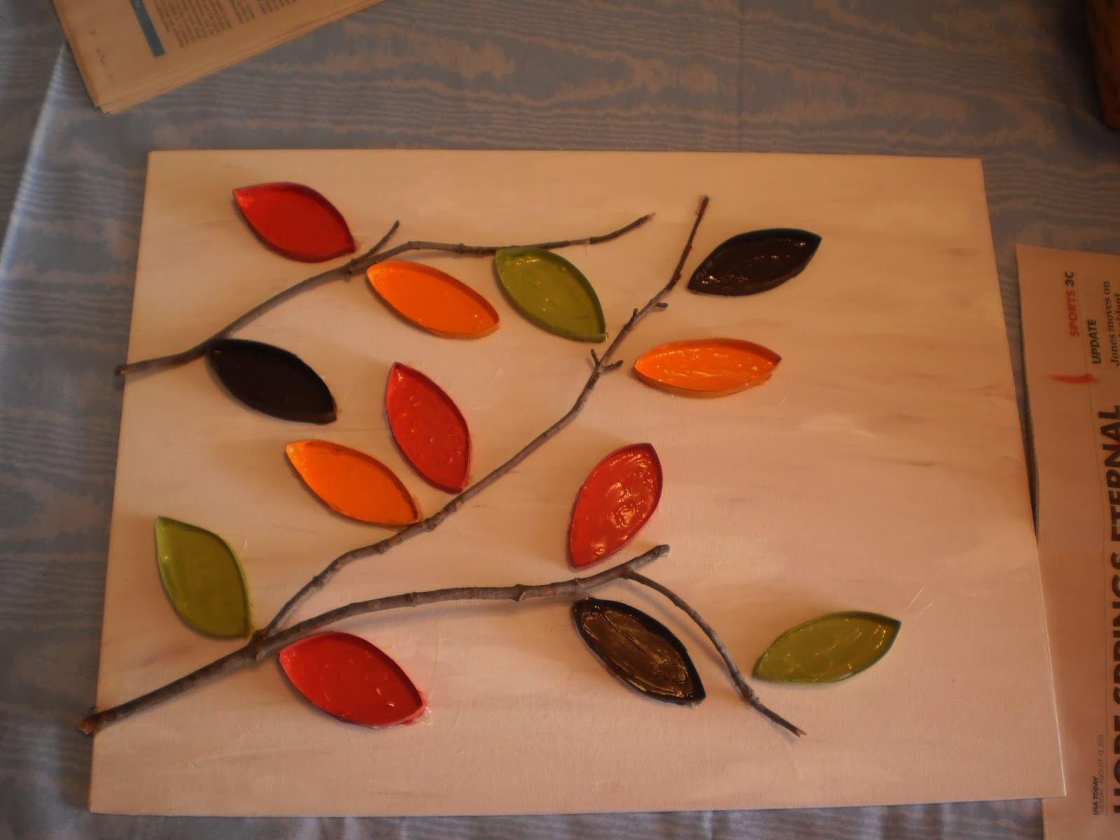 My Trashy Fun! First Project for Fall Fun Toilet Paper Leaf Art