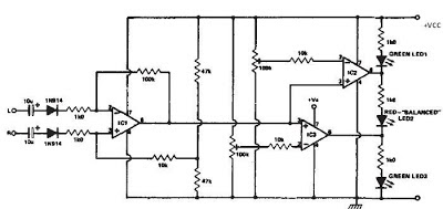  Stereo Balance Indicator Circuit Diagram