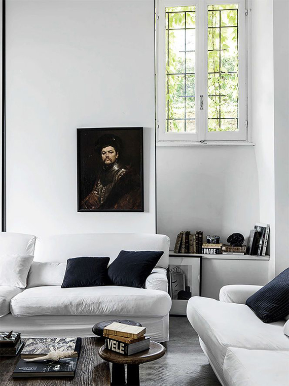 Eclectic living room via Elle Decor Uk