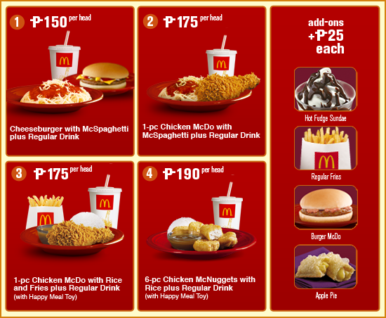 McDonald's Party Packages