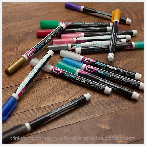 iLoveToCreate Blog Leather Bracelets with Opaque Fabric Markers