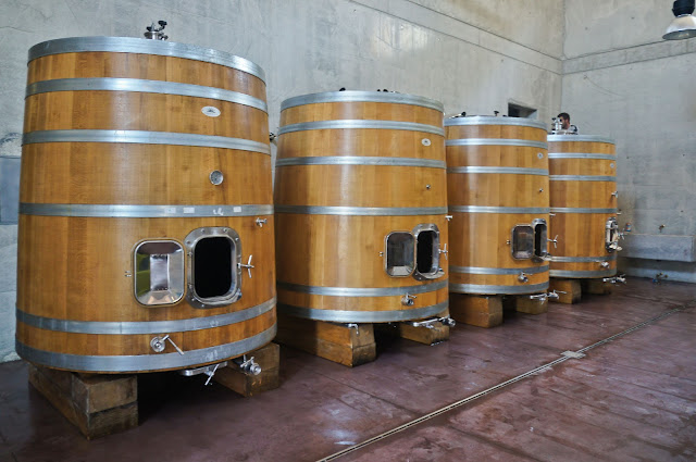 Brunello wine barrels