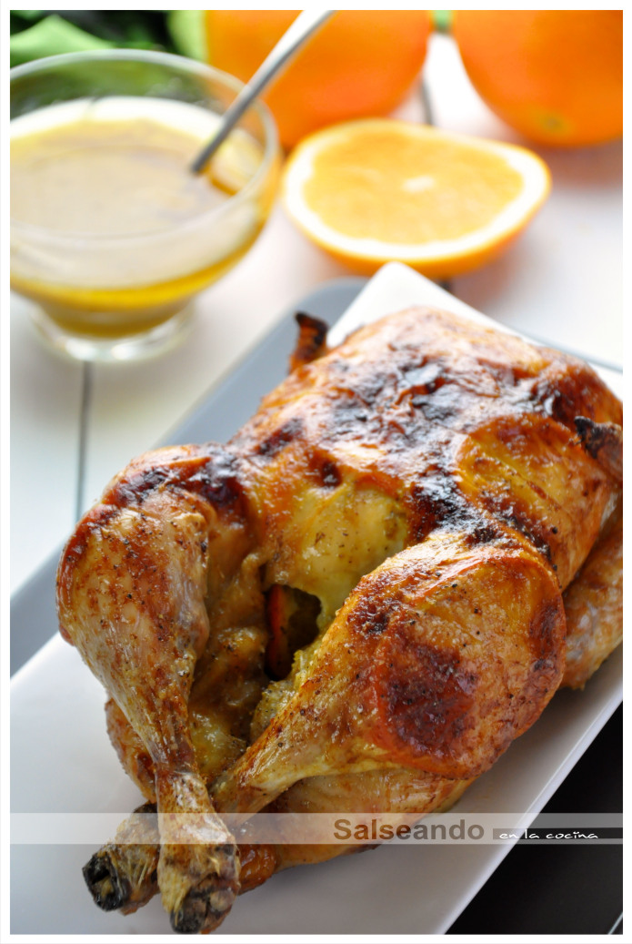 Salseando en la cocina Pollo asado con entretela de