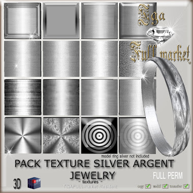 PACK TEXTURE SILVER ARGENT JEWELRY