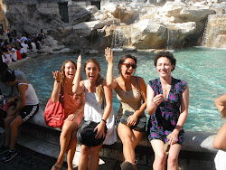 Making our wishes in the Trevi Fountain