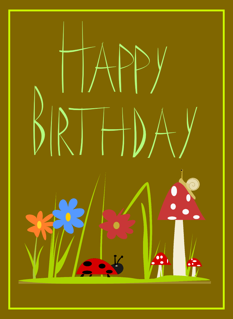 free printable Happy Birthday cards – free Happy Birthday word art