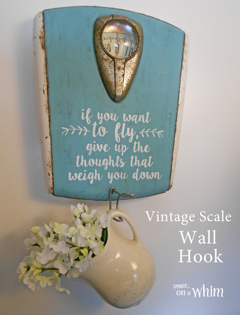 Vintage Scale Sign and Wall Hook | Denise on a Whim