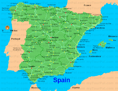 Espagne Carte Dans le Monde