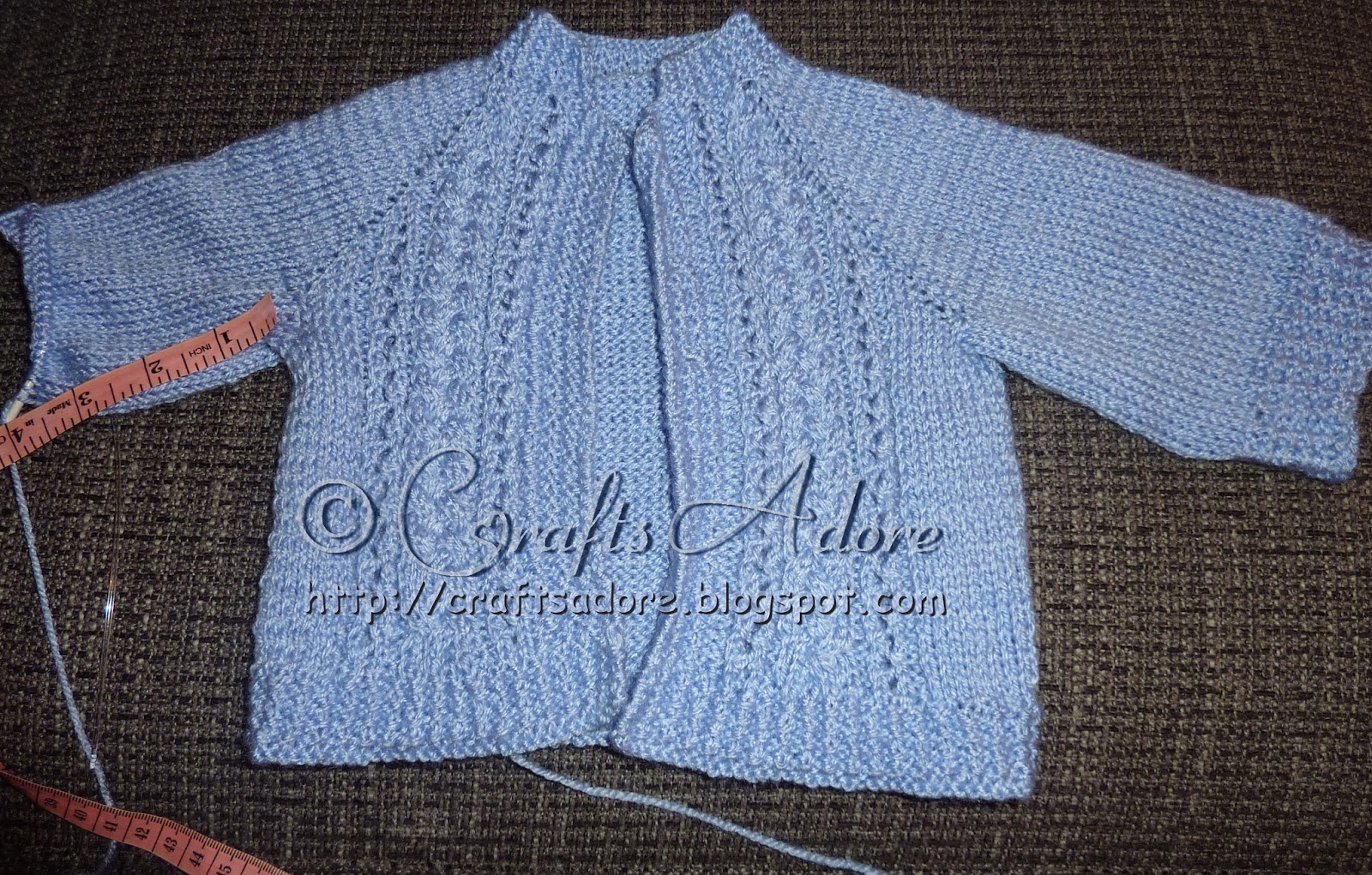 CraftsAdore "Handsome Cables" Knitted Baby Boy Cardigan Free Knitting