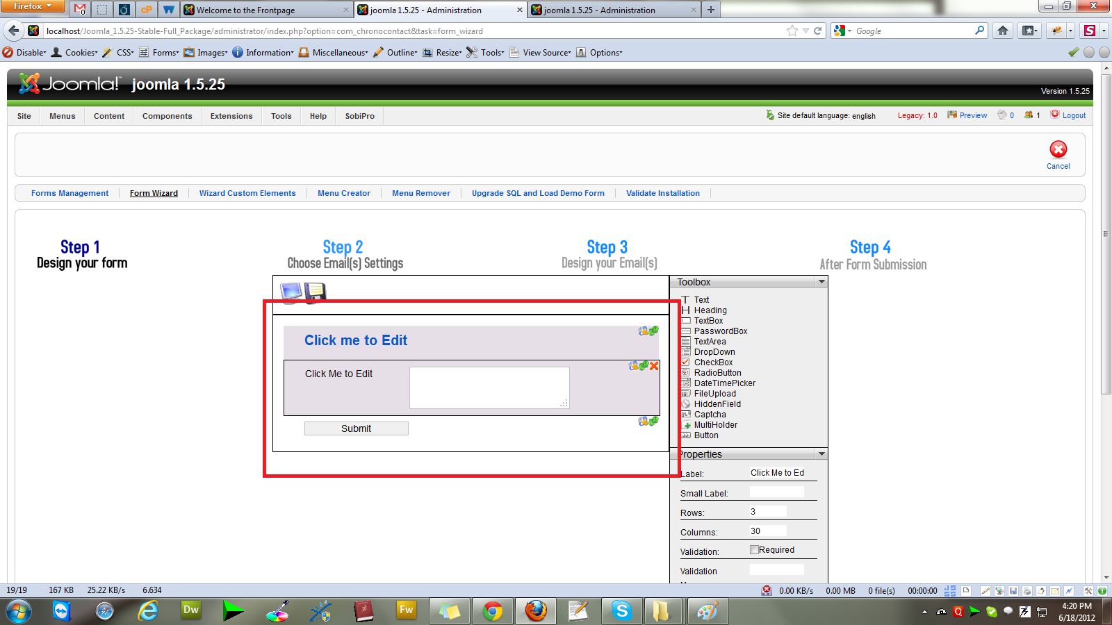 create direct url to chronoform create direct url to chronoform