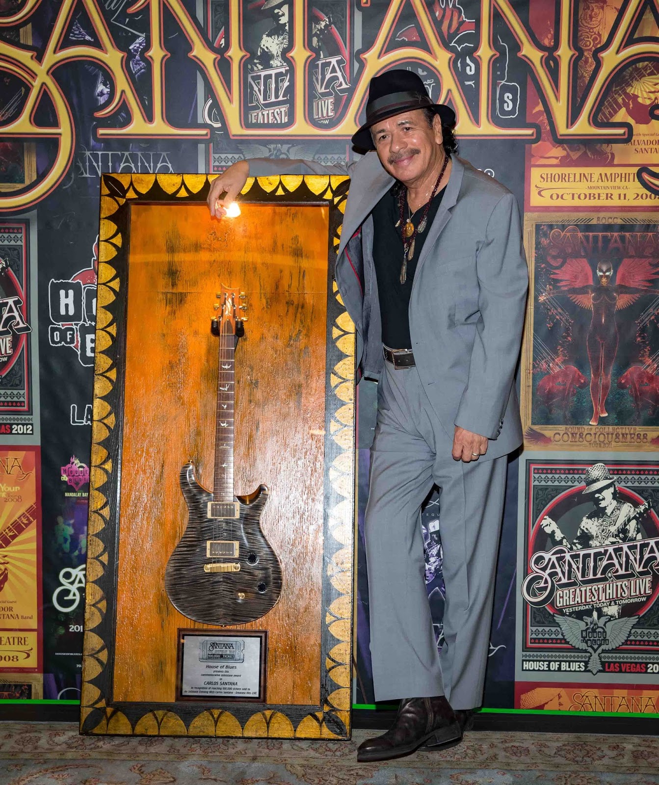 CARLOS SANTANA HONORED AT VEGAS HOUSE OF BLUES