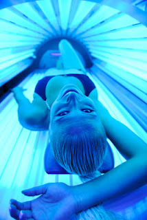 those who use tanning bads are 75% more likely to develop skin cancer