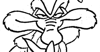 Drawing the head of Coyote coloring ~ Child Coloring