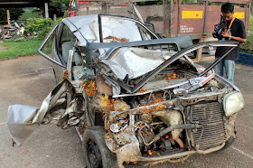Pasangan suami isteri, cucu maut kemalangan