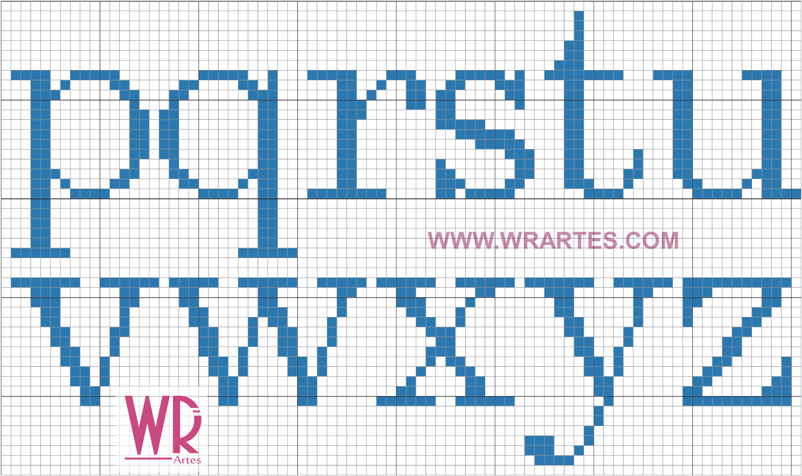 Blog do Wagner Reis: Alfabeto para Ponto Cruz iniciante e fácil