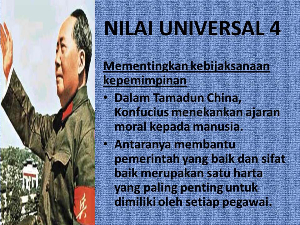 NoTa PISMP KS /:~...: TITAS : Nilai Universal Tamadun China