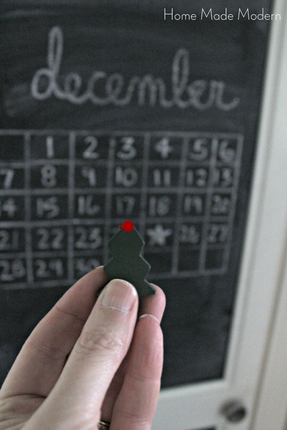 Home Made Modern Chalkboard Advent Calendar
