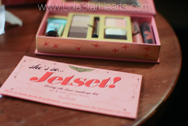 benefit cosmetics blogger christmas party #bbloggers christmas makeup sets shes so jetset fast train to fabulous review swatch photo