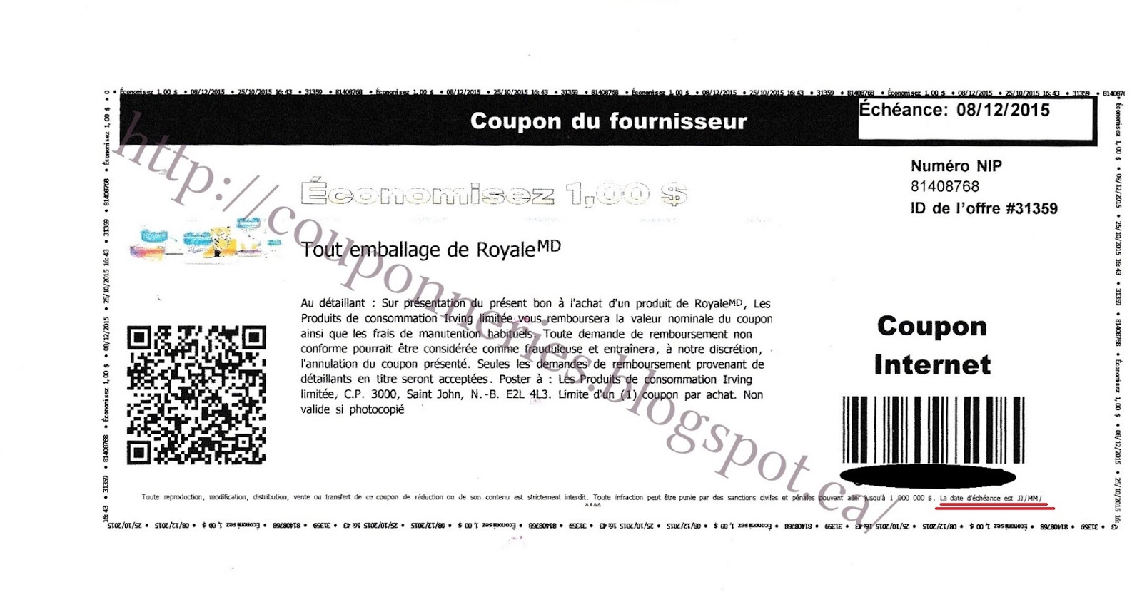 Coupons royale 2