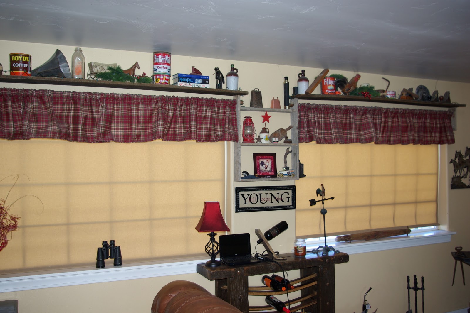 Reclaimed Rustics Barn Wood Window Treatment/Shelving