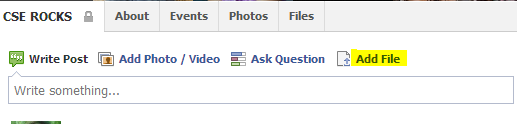Screenshot of option in facebook group to select a file: Intelligent computing