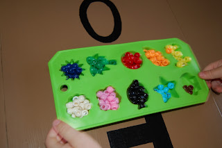 sorting beads by color