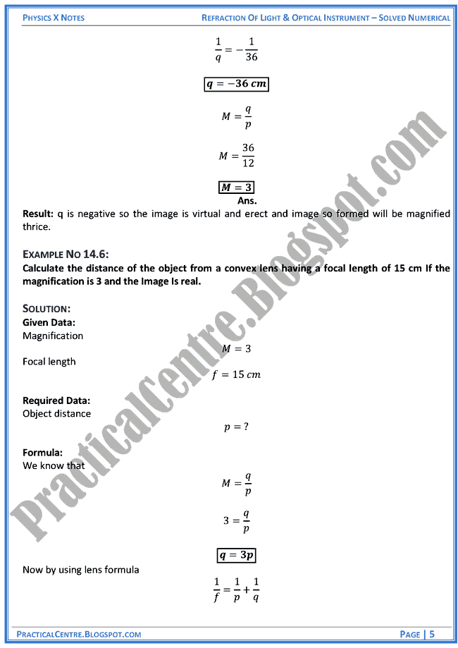 refraction-of-light-and-optical-instruments-solved-numericals-example-and-problem-physics-x