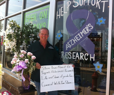 Stein Your Florist Co. supports Alzheimer's Disease Awareness and disease research. Stein Your Florist Co. supports Alzheimer's Disease Awareness and disease research.