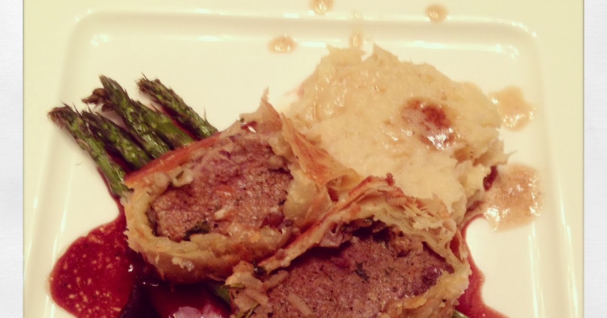 food & wine pairing Lamb Wellington, Fig & Port Sauce, Parsnip & Pear